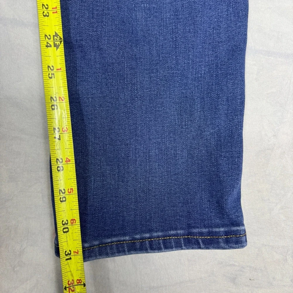 Levi's 511 Mens Straight Jeans Blue Denim‎ 5-Pocket Classic Whiskering Size 18R